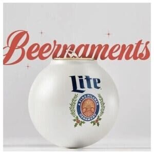 Miller Light Beernament Christmas Ornament Set of 6 New With Original Box